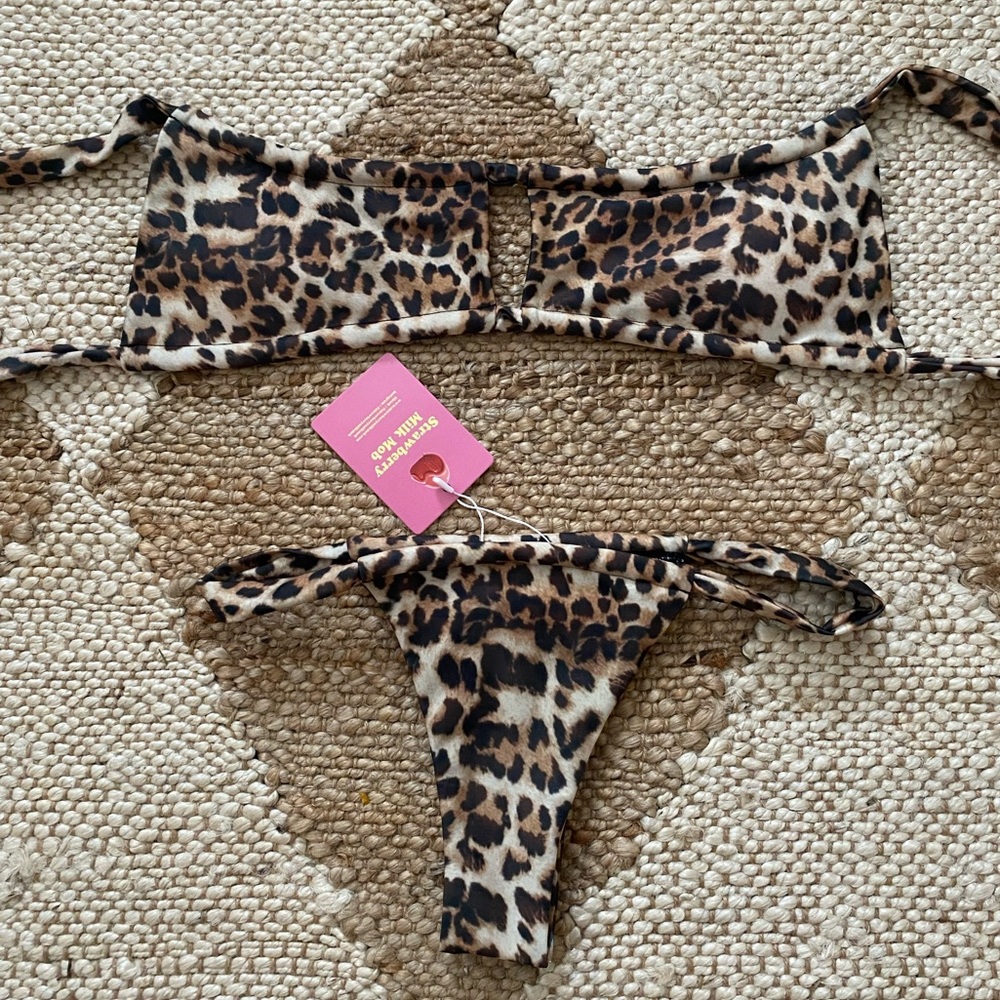 Strawberry Milk Mob Blueprint Bikini Set